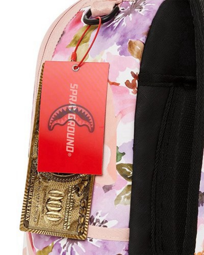 Pink Sprayground Botanic Villa Chilla (Dlxv) Backpacks | 40651-FCVL