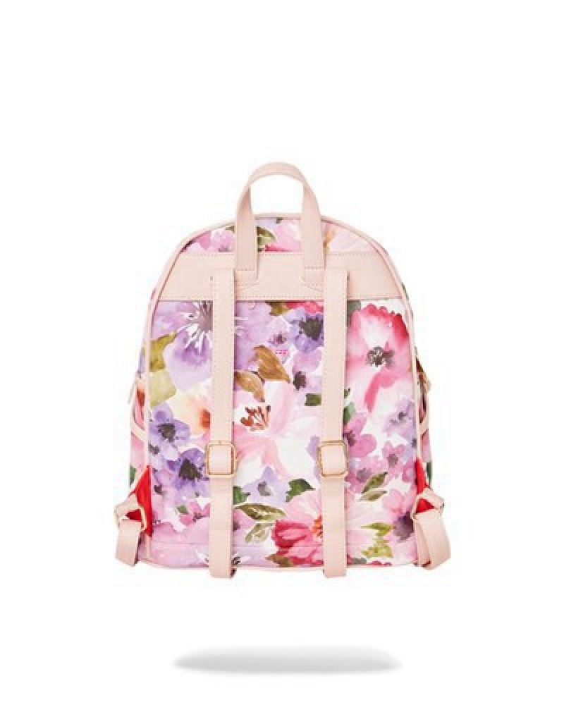 Pink Sprayground Botanic Villa Chilla Savage Backpacks | 35109-XDSQ