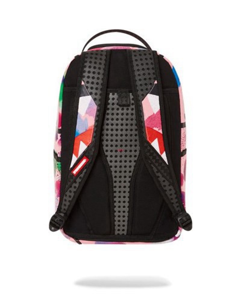 Pink Sprayground Bushwick Backpacks | 38420-KGWN