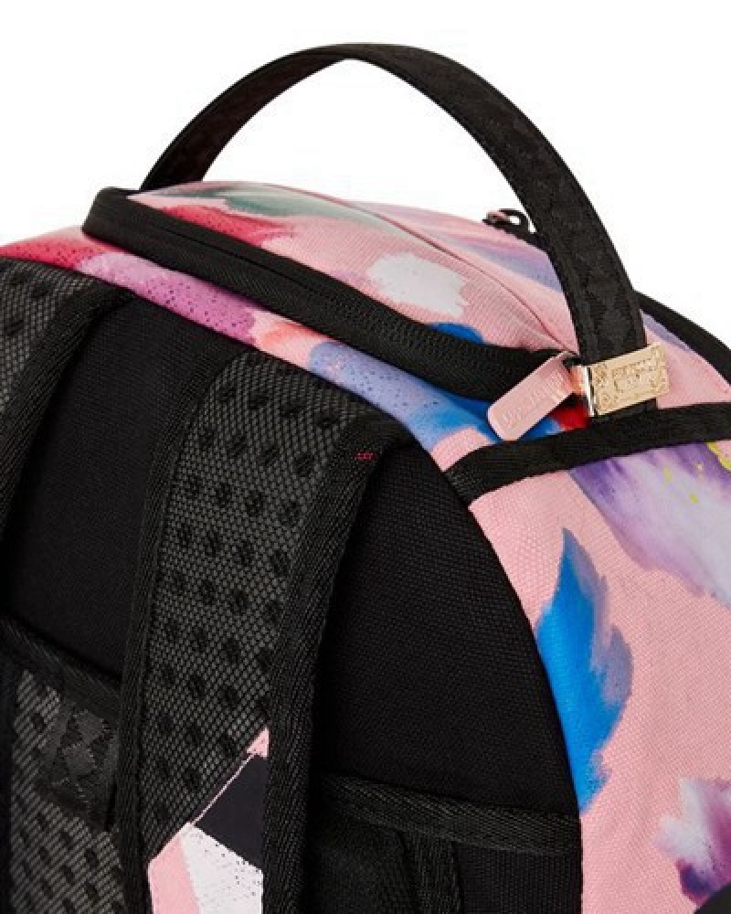 Pink Sprayground Bushwick Backpacks | 38420-KGWN