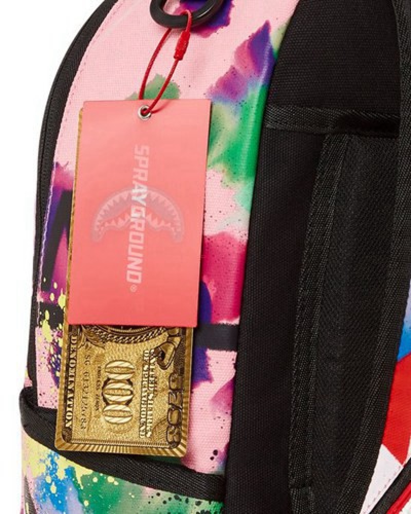 Pink Sprayground Bushwick Backpacks | 38420-KGWN