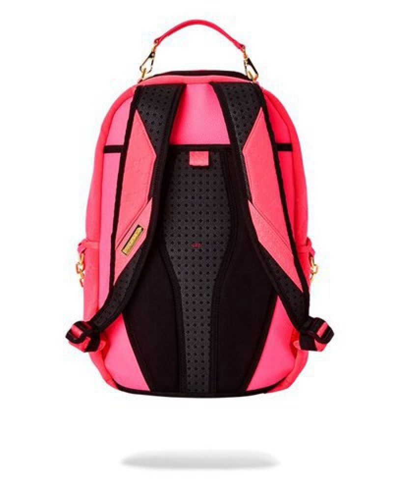 Pink Sprayground Chain Reaction Backpacks | 40562-GUHJ