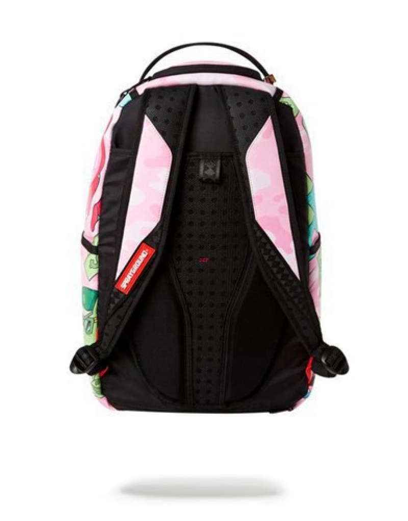 Pink Sprayground Dbd Land Backpacks | 74062-CISZ