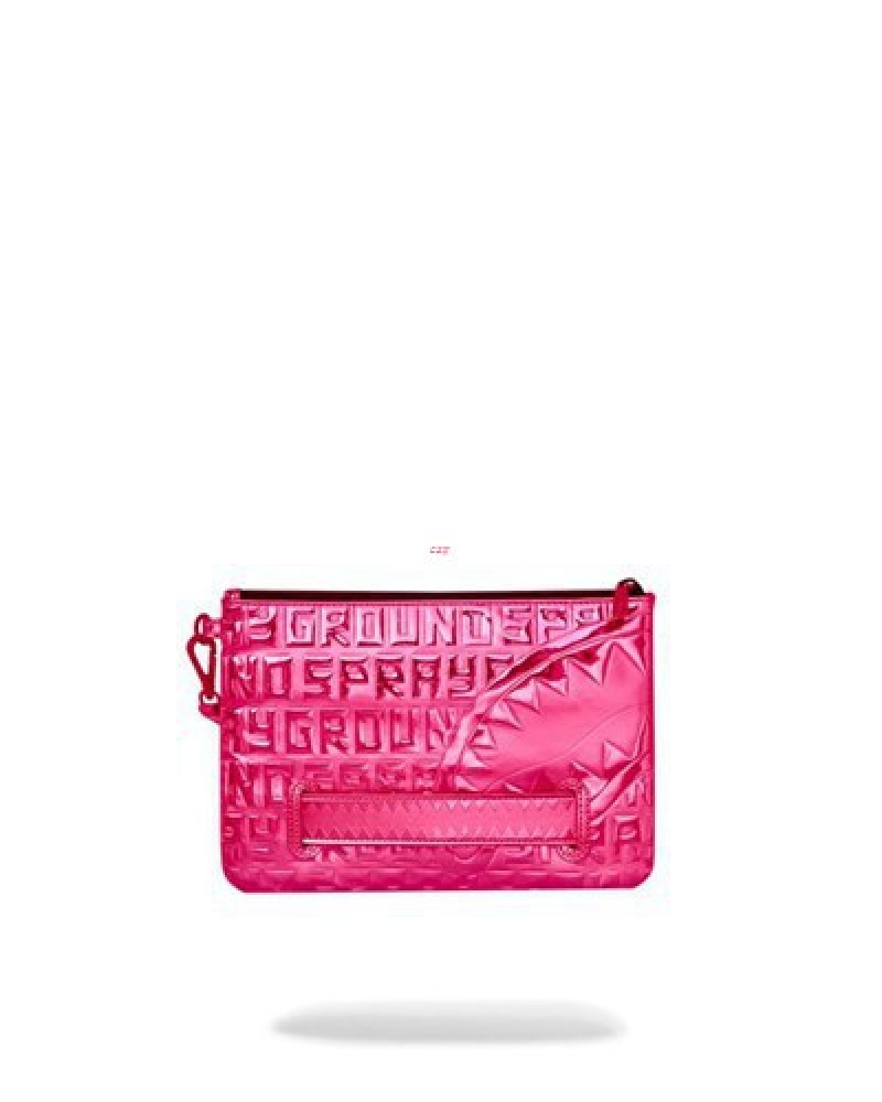 Pink Sprayground Infiniti Pink Diamond Crossover Clutch Bag | 18475-YKCS