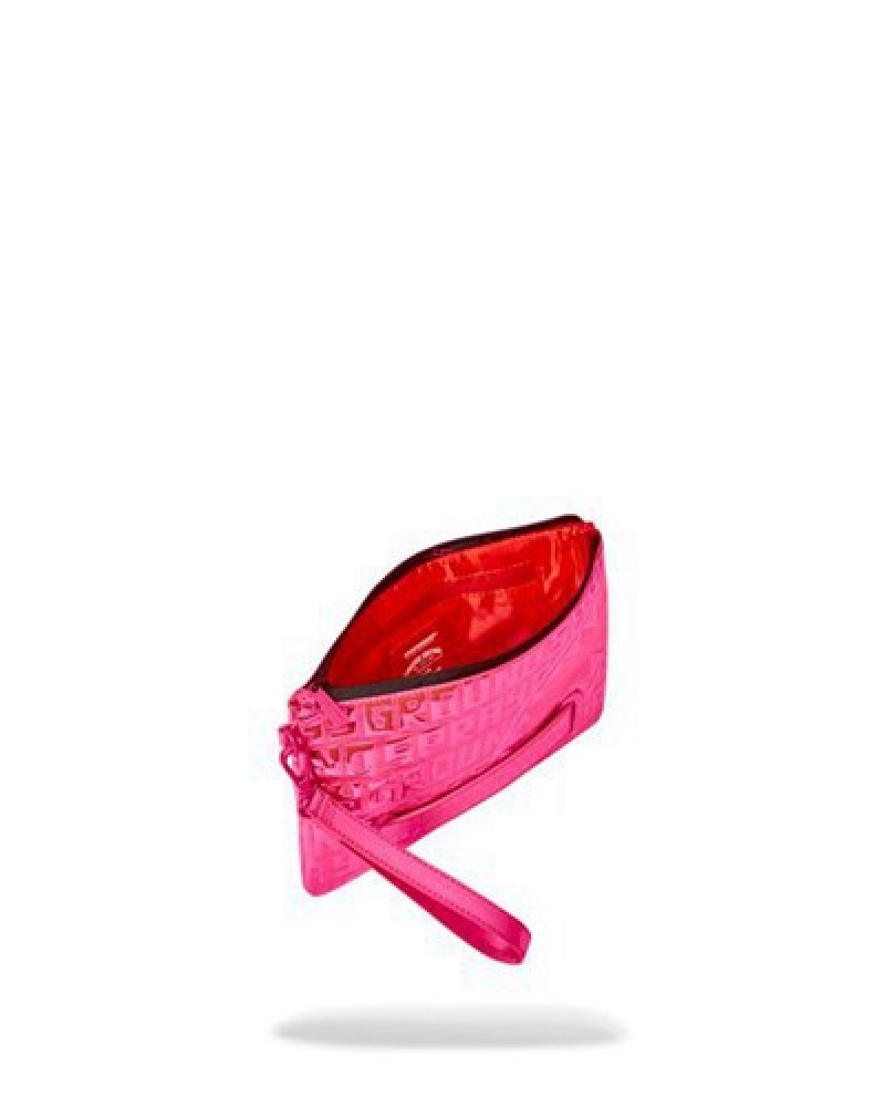 Pink Sprayground Infiniti Pink Diamond Crossover Clutch Bag | 18475-YKCS