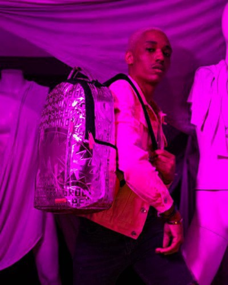 Pink Sprayground Infiniti Pink Diamond (Dlxv) Backpacks | 06814-UGJS