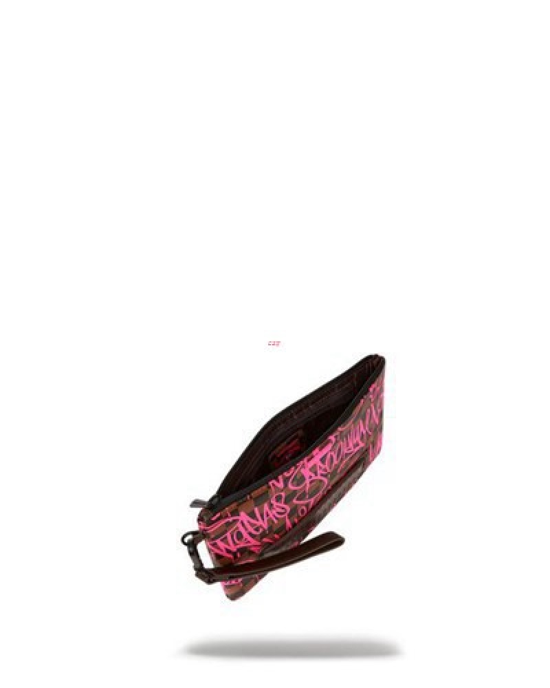 Pink Sprayground Jetgraphix Crossover Clutch Bag | 09875-KUBA