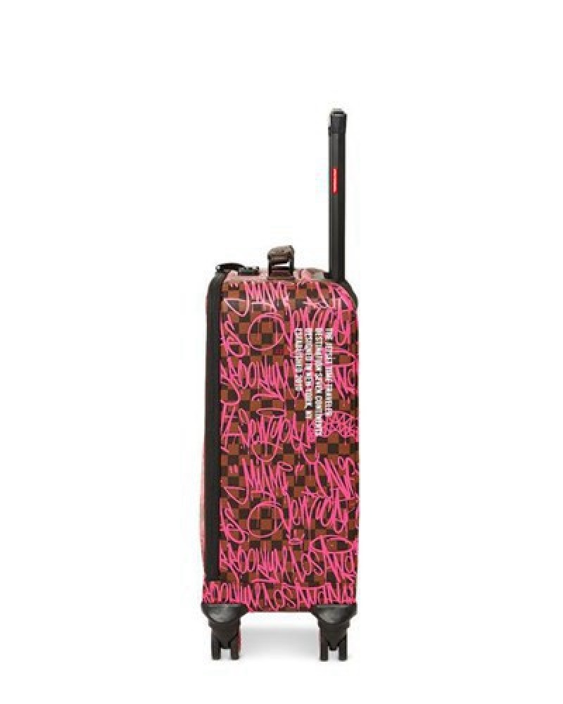 Pink Sprayground Jetgraphix Jetsetter Carry-on Luggage | 50314-LYKP