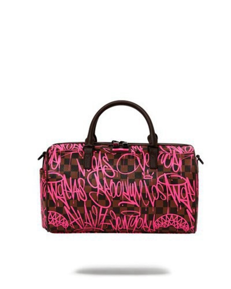 Pink Sprayground Jetgraphix Mini Duffle Bags | 05789-YWIN