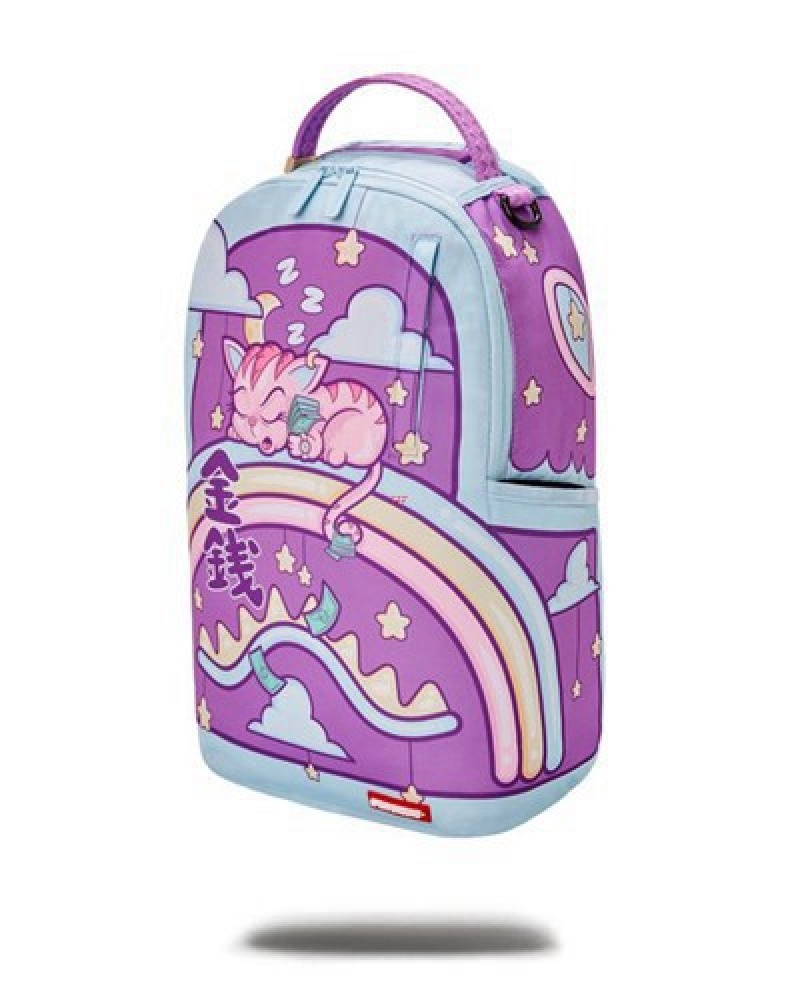 Pink Sprayground Kitty Money Napsack スプレーグラウンド (Dlxr) Backpacks | 24510-ELOP