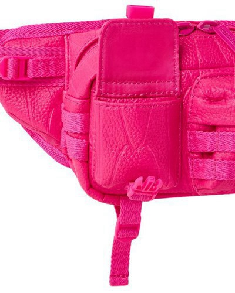 Pink Sprayground Lotus Mini Cargo Crossbody Bags | 81927-RPAB