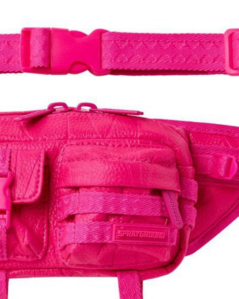 Pink Sprayground Lotus Mini Cargo Crossbody Bags | 81927-RPAB