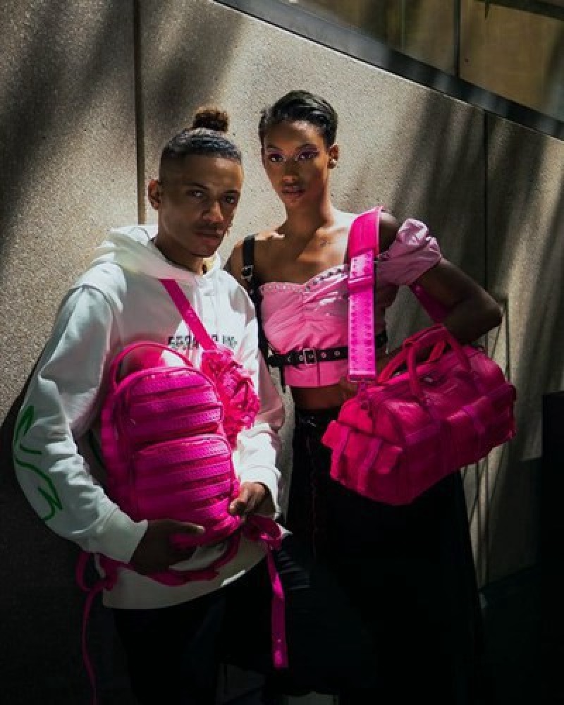 Pink Sprayground Lotus Mini Duffle Bags | 94102-XJFY