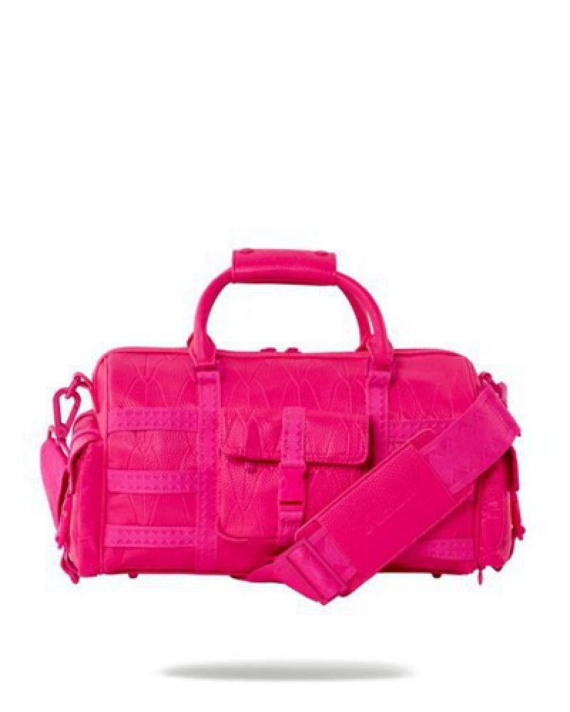 Pink Sprayground Lotus Mini Duffle Bags | 94102-XJFY