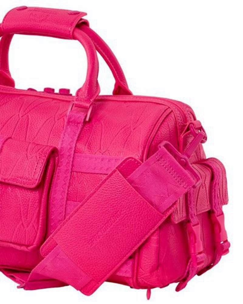 Pink Sprayground Lotus Mini Duffle Bags | 94102-XJFY