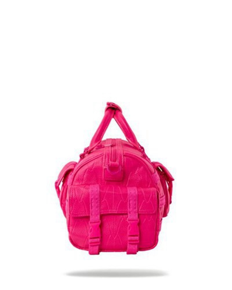 Pink Sprayground Lotus Mini Duffle Bags | 94102-XJFY