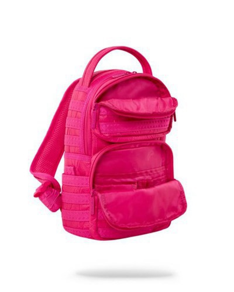 Pink Sprayground Lotus Mini Trooper Backpacks | 14789-UTWI