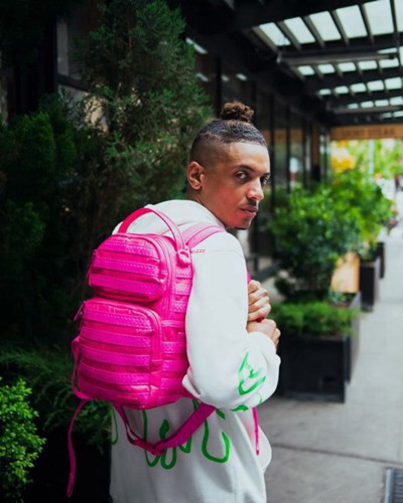 Pink Sprayground Lotus Mini Trooper Backpacks | 14789-UTWI