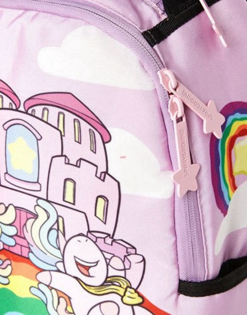 Pink Sprayground Mini Rainbow Bounce Backpacks | 64109-QRFD