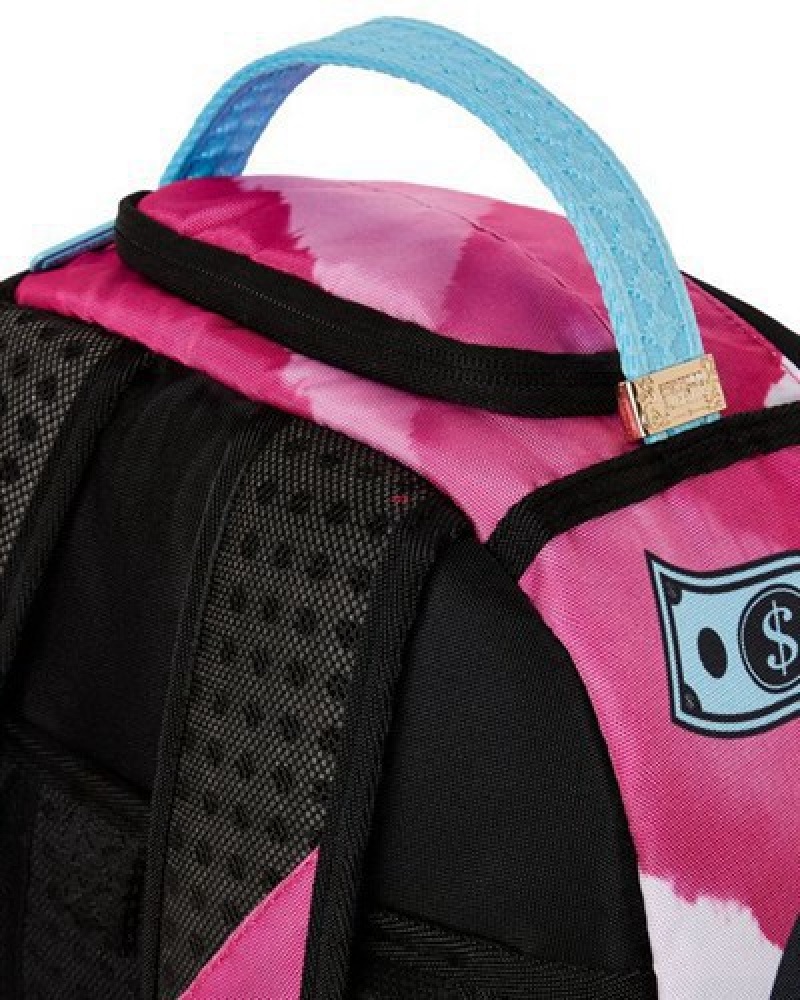 Pink Sprayground Moneybear Stack Em Up Backpacks | 54798-RVEG