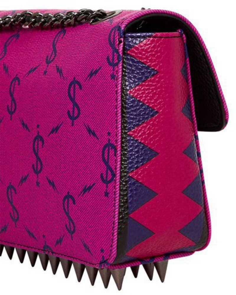 Pink Sprayground Napdragon Gold Chain Shark Handbag | 12735-ASHL