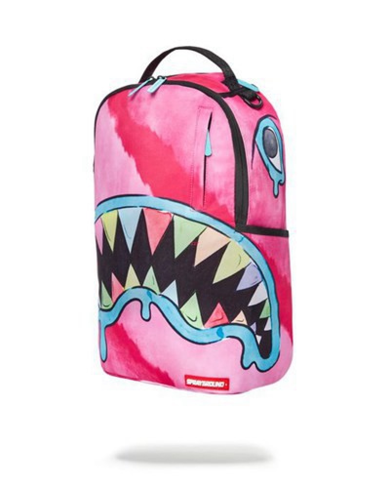 Pink Sprayground Pastel Delight (Dlxr) Backpacks | 09746-KQDE