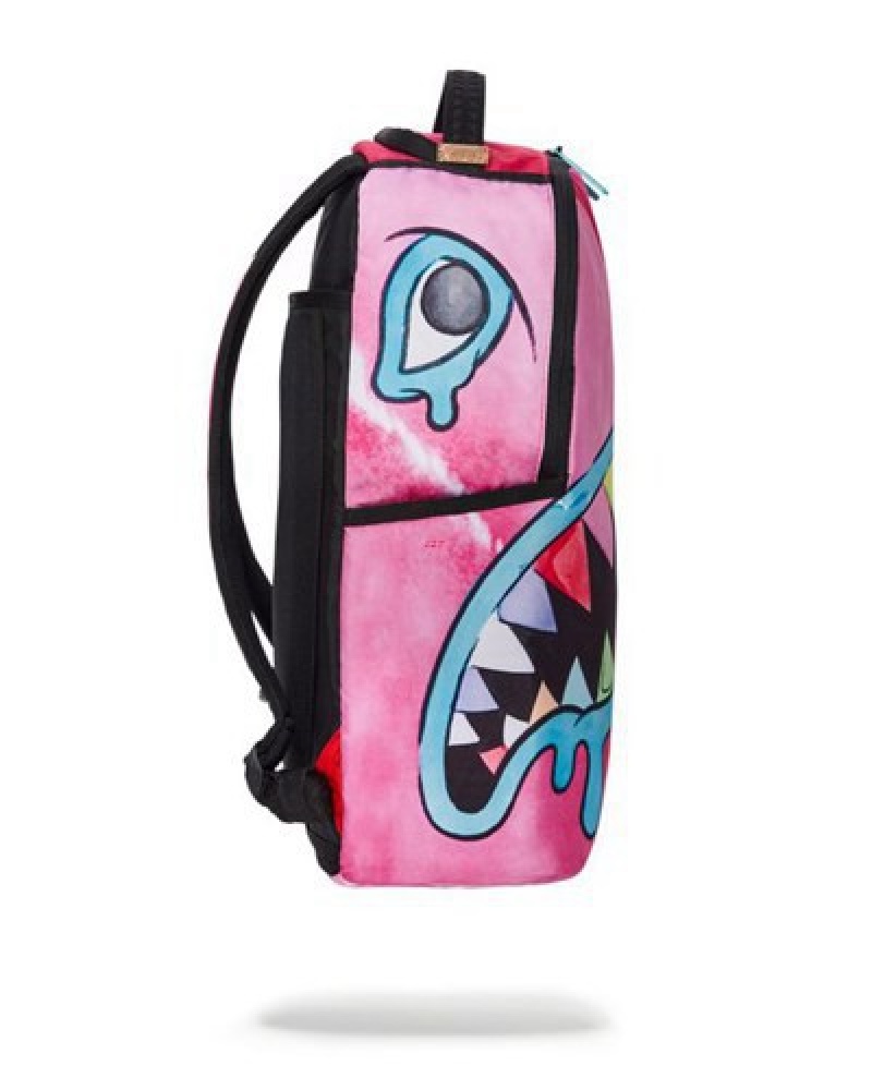 Pink Sprayground Pastel Delight (Dlxr) Backpacks | 09746-KQDE