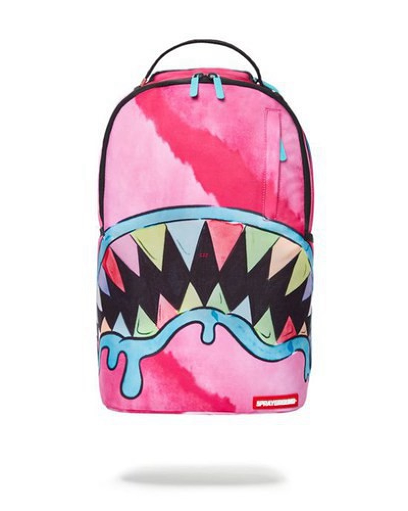 Pink Sprayground Pastel Delight (Dlxr) Backpacks | 09746-KQDE