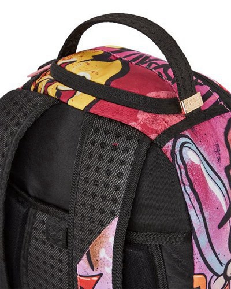 Pink Sprayground Pink Panther On The Run (Dlxr) Backpacks | 92471-FZKI