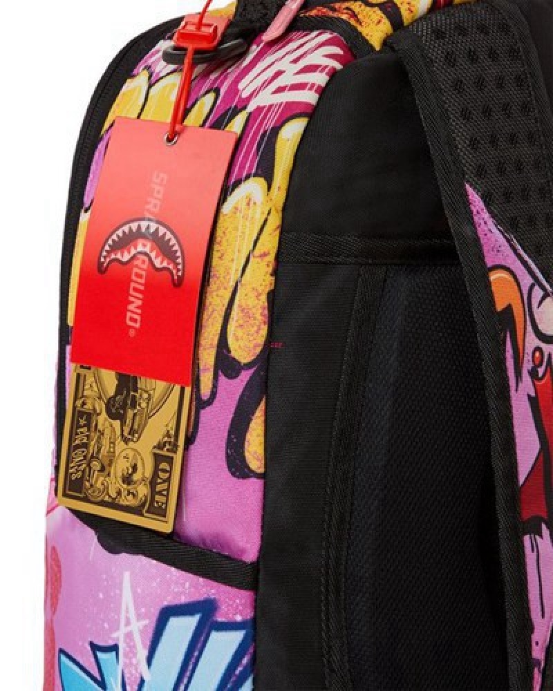 Pink Sprayground Pink Panther On The Run (Dlxr) Backpacks | 92471-FZKI