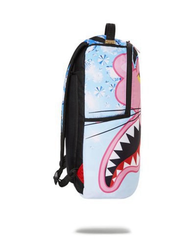 Pink Sprayground Pink Panther Shark Chiller Backpacks | 86730-IOMK