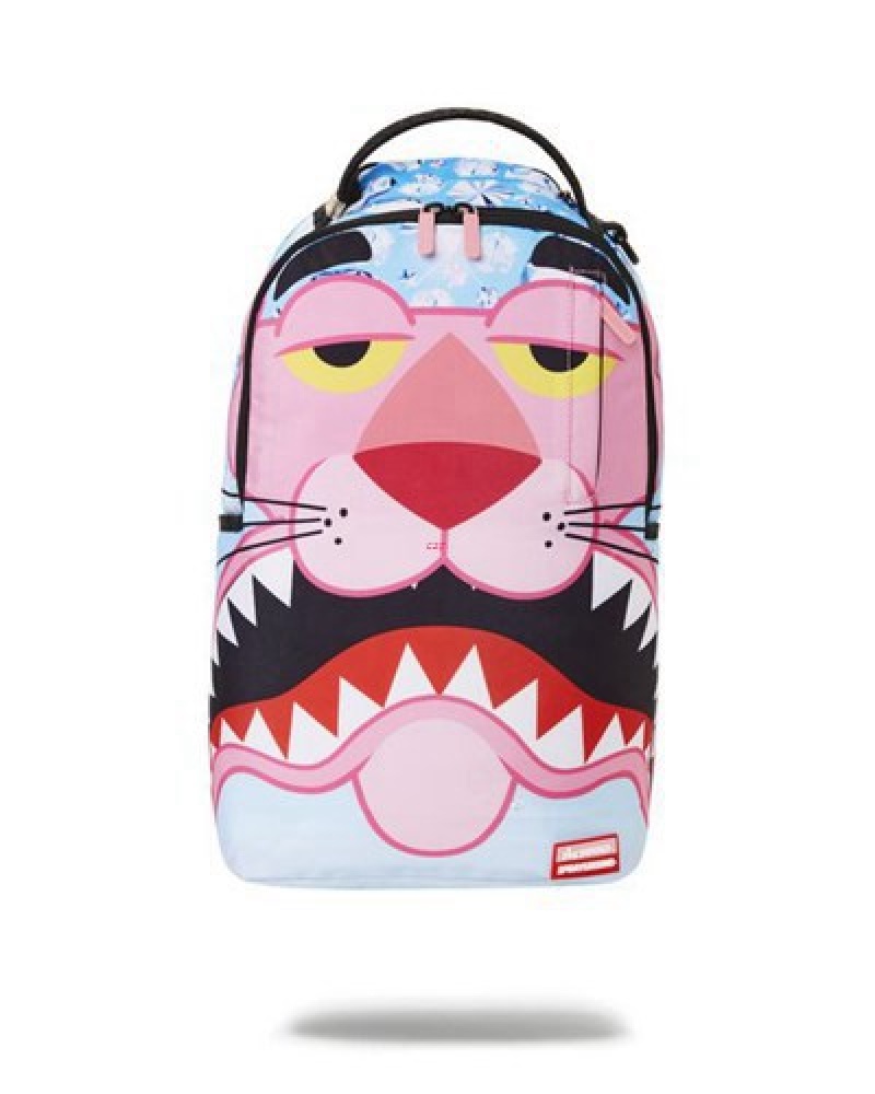 Pink Sprayground Pink Panther Shark Chiller Backpacks | 86730-IOMK