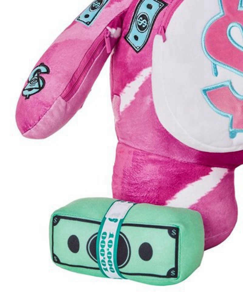 Pink Sprayground Pink Punk Moneybear Teddybear Backpacks | 08394-YOES