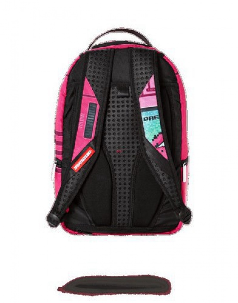 Pink Sprayground Play Me Backpacks | 49516-KJNE