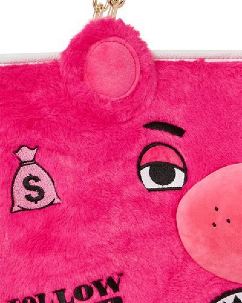 Pink Sprayground Plush Moneybear Tote Bags | 45706-BNHX