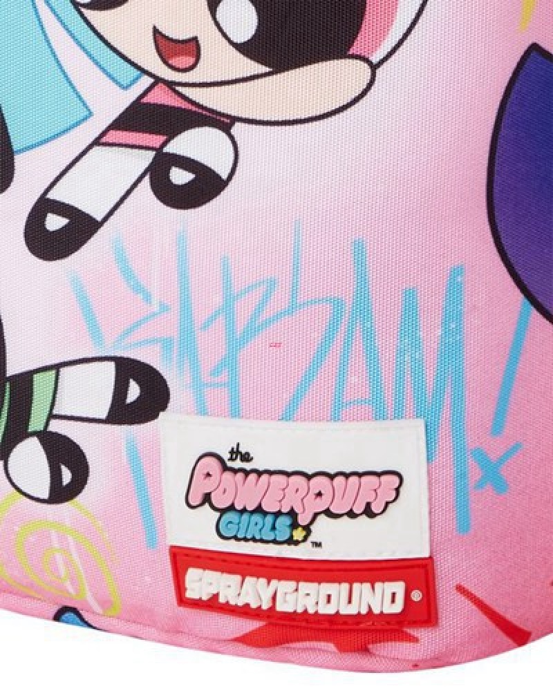 Pink Sprayground Powerpuff Girls On The Run (Dlxr) Backpacks | 10526-EMZR