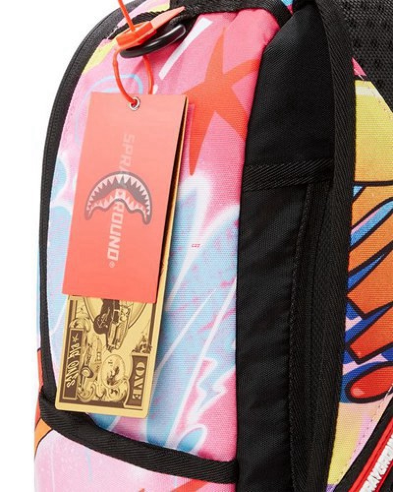 Pink Sprayground Powerpuff Girls On The Run (Dlxr) Backpacks | 10526-EMZR