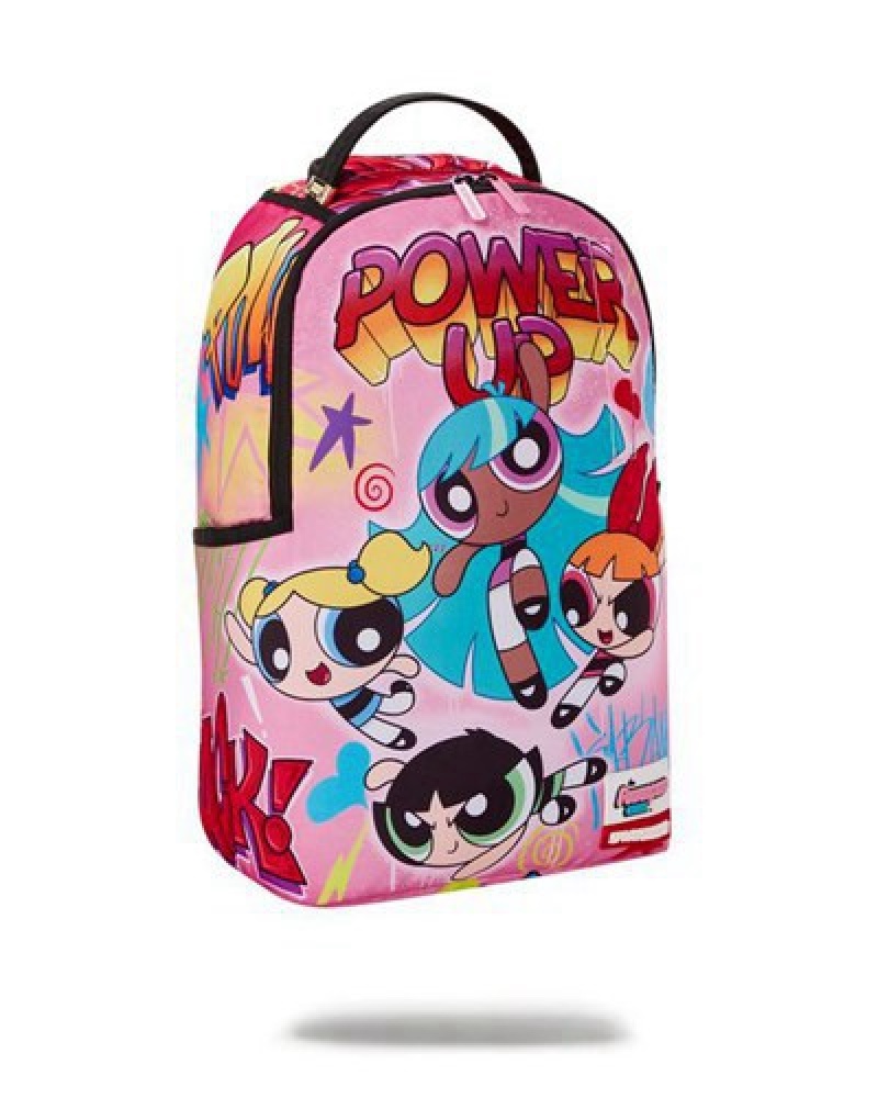 Pink Sprayground Powerpuff Girls On The Run (Dlxr) Backpacks | 10526-EMZR