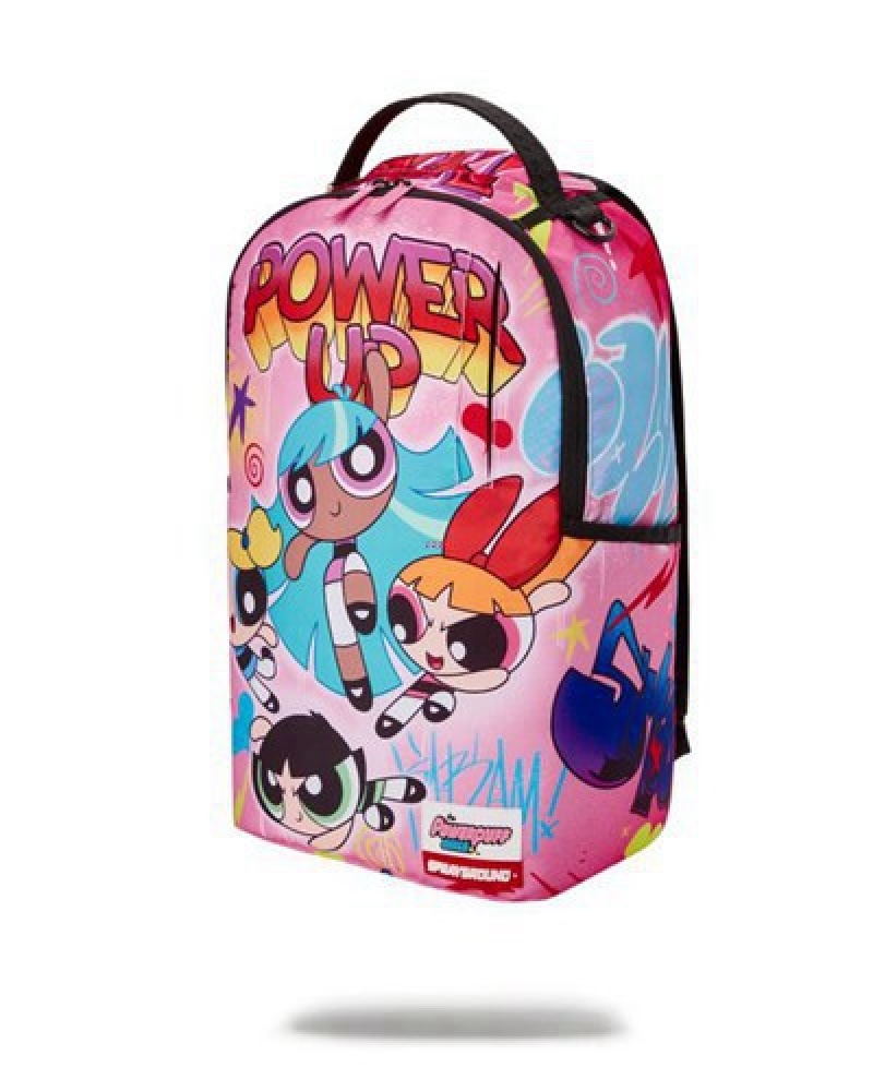 Pink Sprayground Powerpuff Girls On The Run (Dlxr) Backpacks | 10526-EMZR