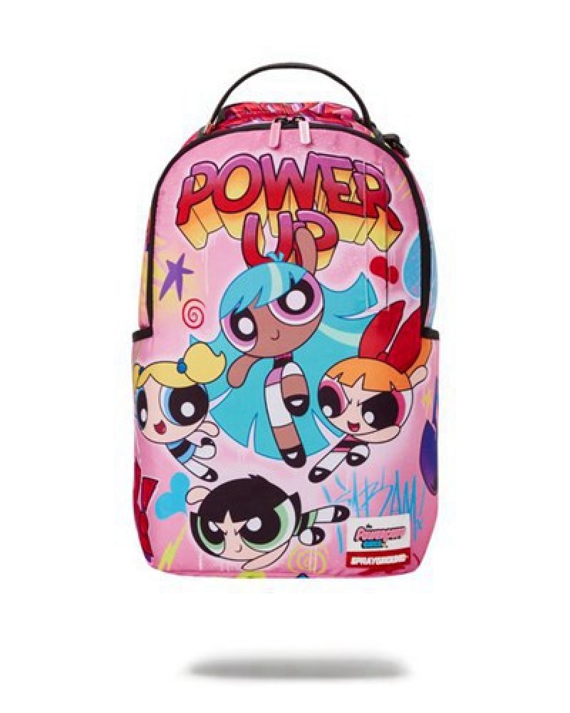 Pink Sprayground Powerpuff Girls On The Run (Dlxr) Backpacks | 10526-EMZR