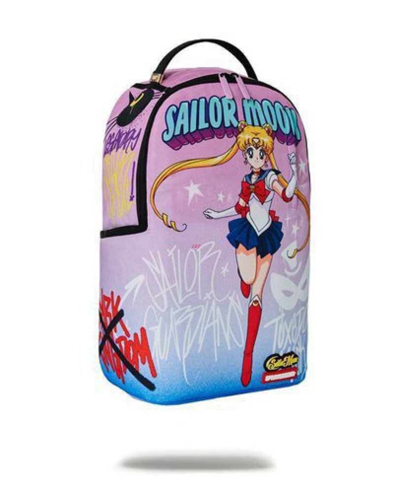 Pink Sprayground Sailor Moon On The Run Backpacks | 35402-MECP