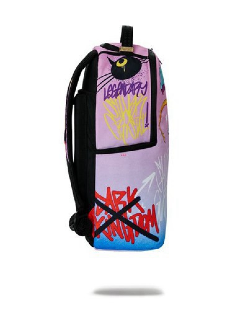 Pink Sprayground Sailor Moon On The Run Backpacks | 35402-MECP