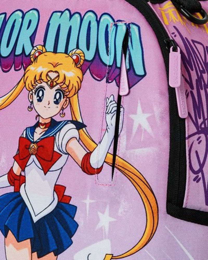 Pink Sprayground Sailor Moon On The Run Backpacks | 35402-MECP