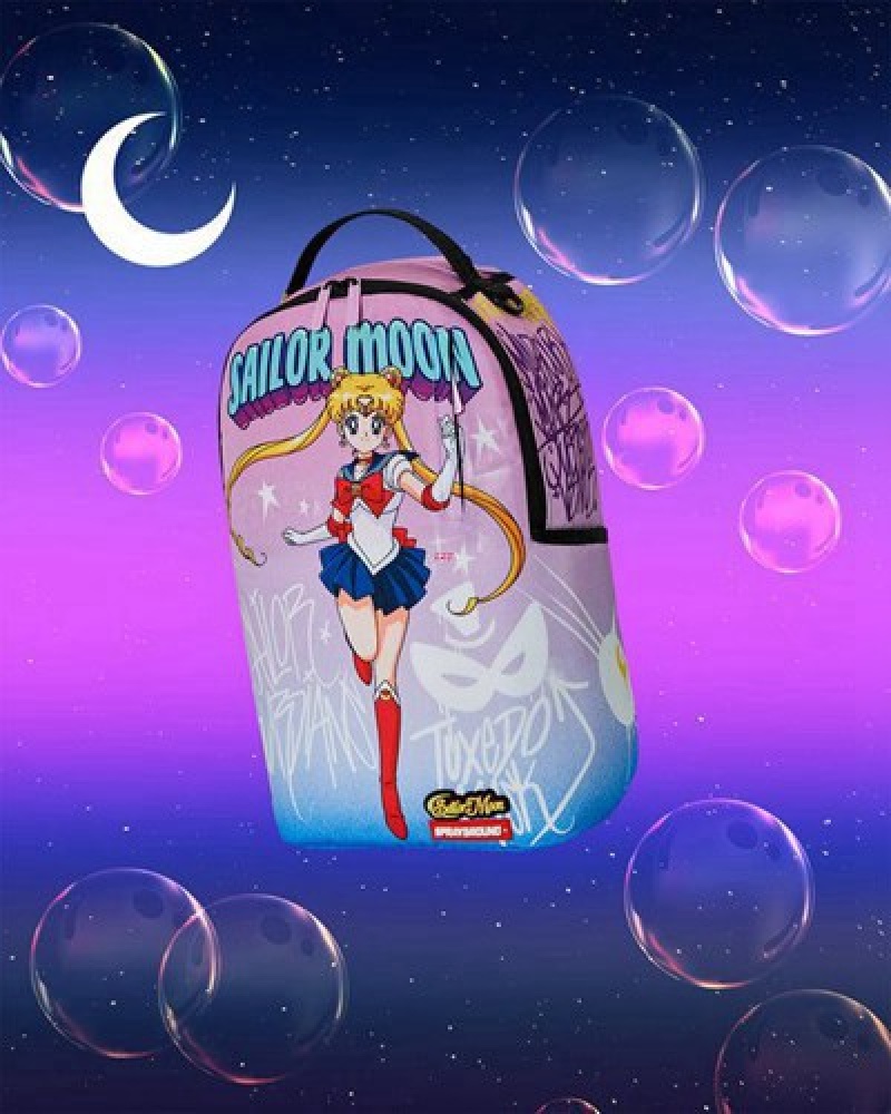 Pink Sprayground Sailor Moon On The Run Backpacks | 35402-MECP