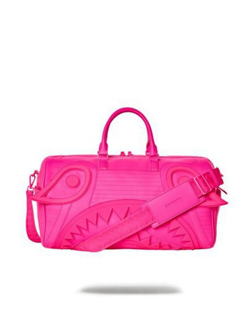 Pink Sprayground Sakura Shock Wave Duffle Bags | 05836-HFKX