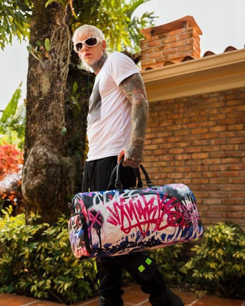 Pink Sprayground Shark Atelier Duffle Bags | 10754-JCLF