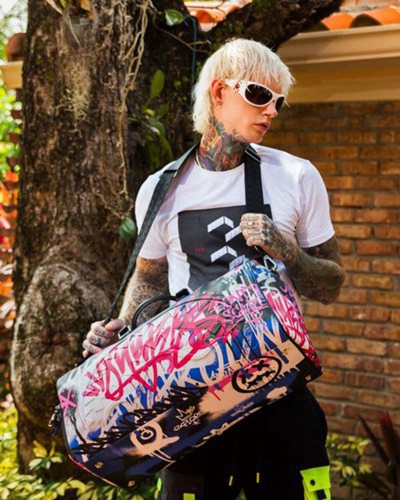 Pink Sprayground Shark Atelier Duffle Bags | 10754-JCLF