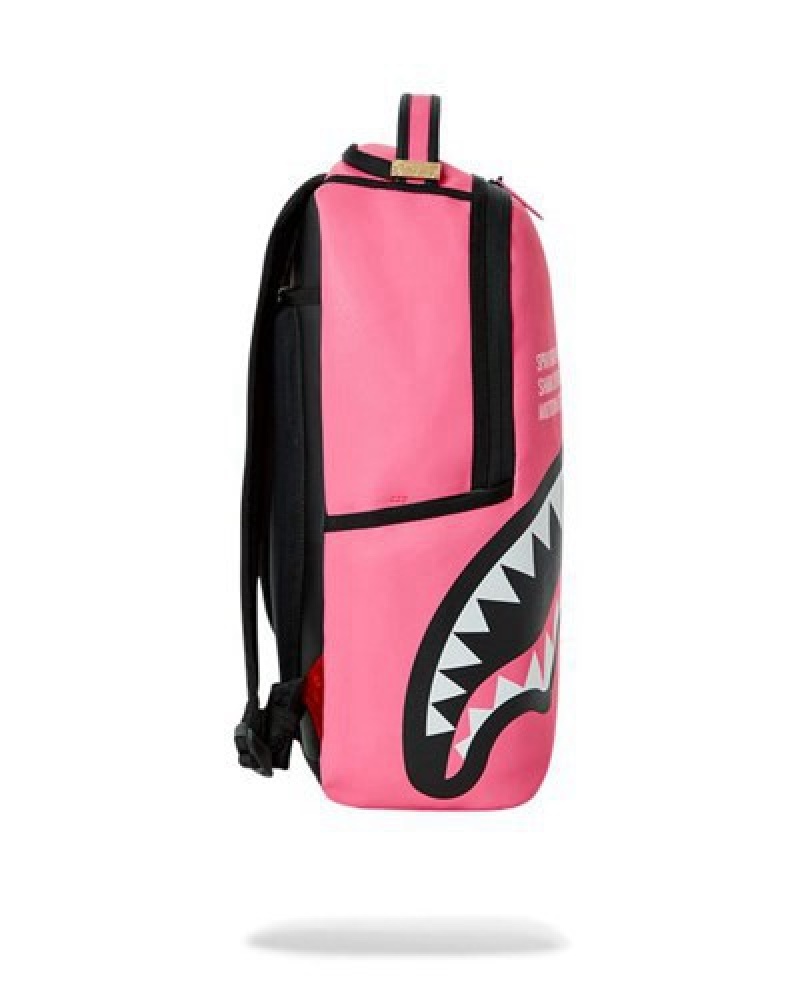 Pink Sprayground Shark Central (Dlxv) Backpacks | 03764-RDHL