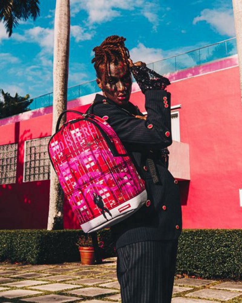 Pink Sprayground Shipping The Goods (Dlxv) Backpacks | 46510-PNGR