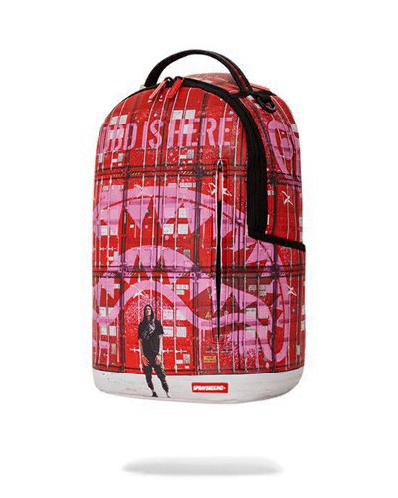 Pink Sprayground Shipping The Goods (Dlxv) Backpacks | 46510-PNGR